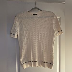 Massimo Dutti Contrast Cable-Knit Sweater